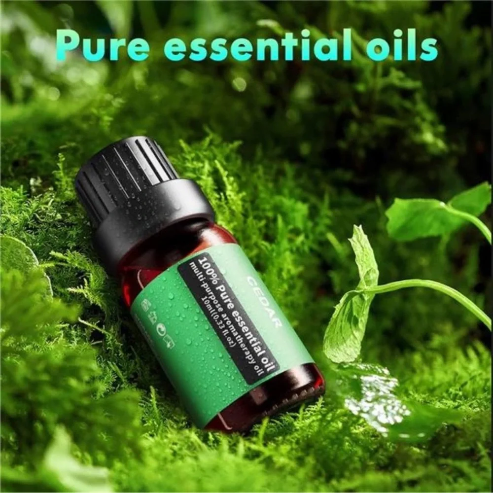 Essential Oil Diffuser Gift Set ，550ml Diffuser & Essential Oil Set, Top 10 Oils